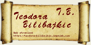 Teodora Bilibajkić vizit kartica